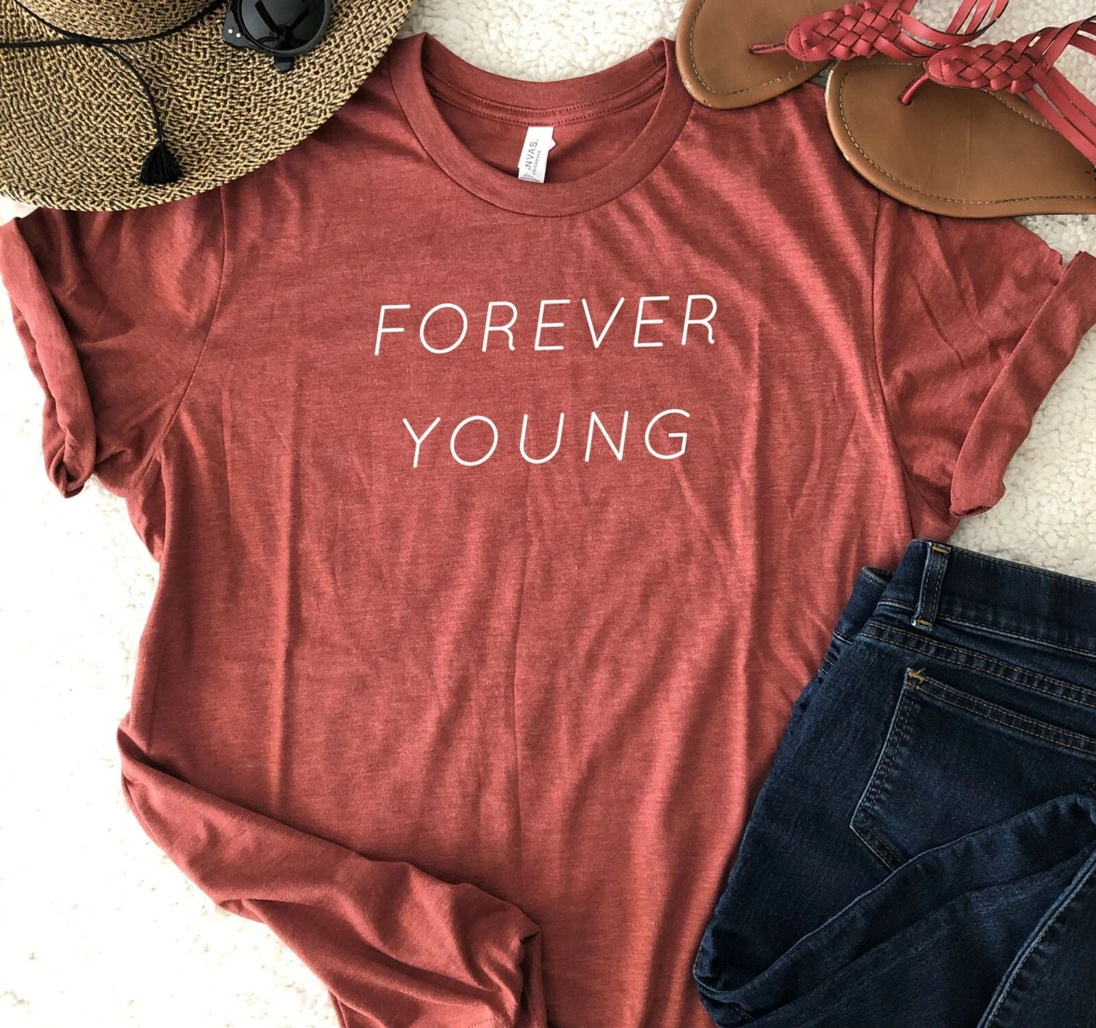 Forever Young Tshirt - Super Soft Tees Rod Stewart Fun Sarcastic Tees Great Gift