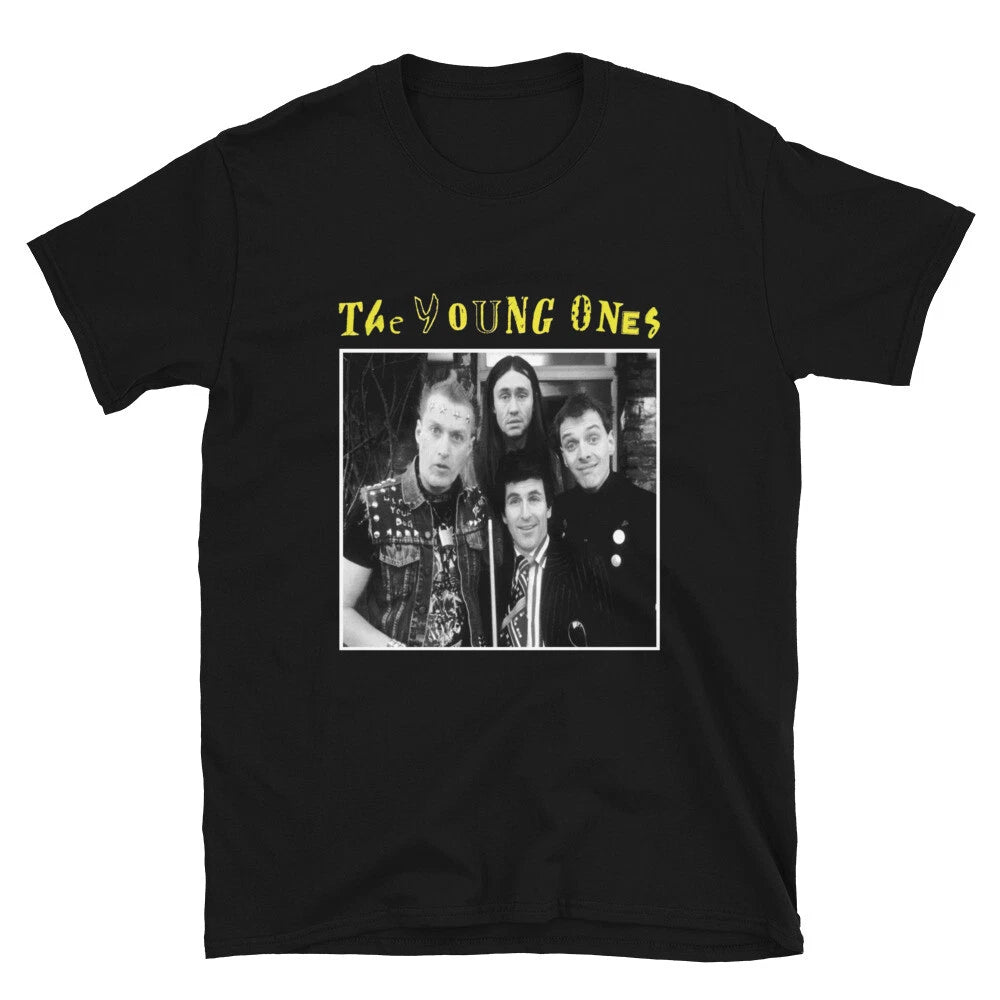 THE YOUNG ONES - T-SHIRT, UK COMEDY 80S , BAD NEWS, PUNK ROCK