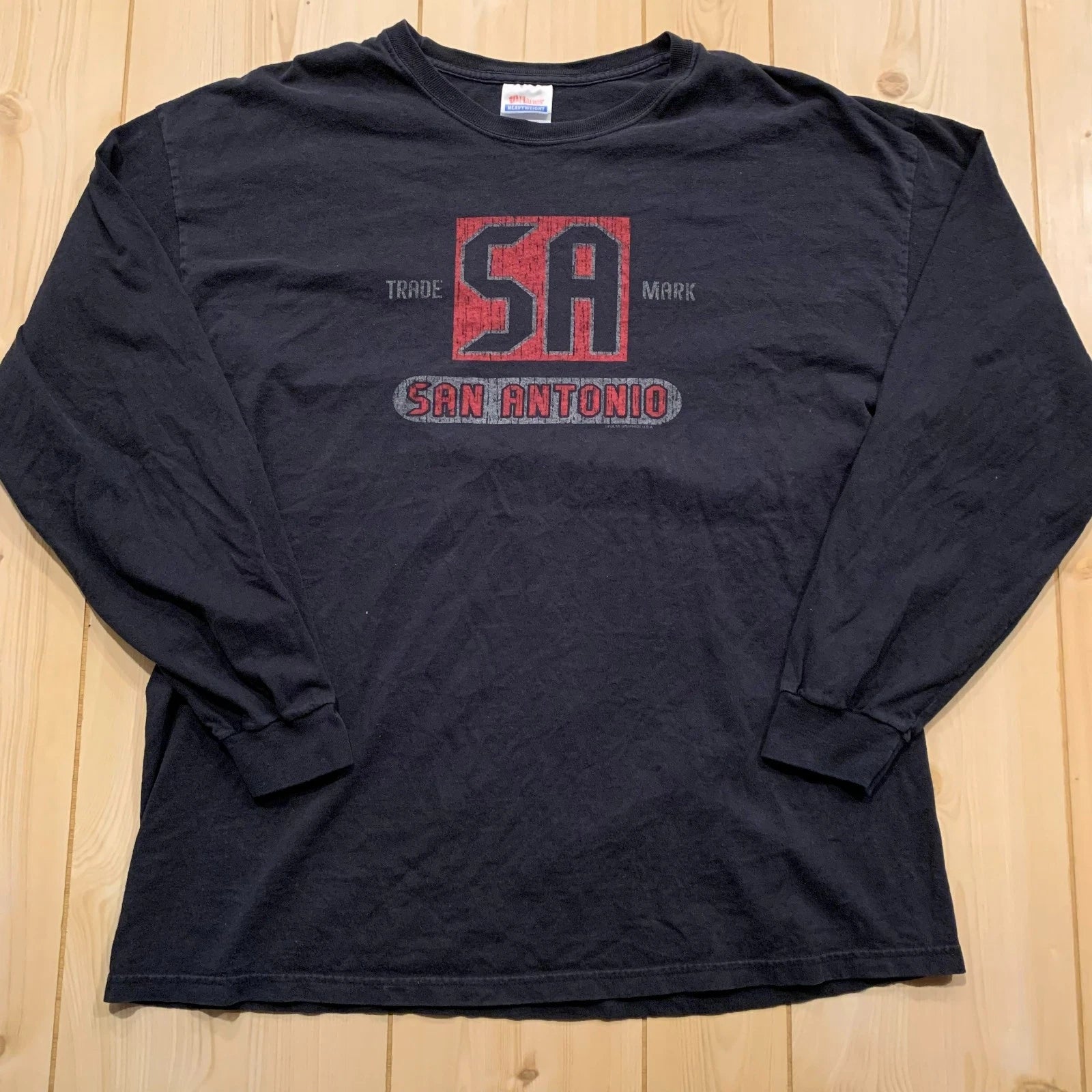 Vintage Y2K San Antonio Texas TX Souvenir Tourist Long Sleeve T-Shirt Size XL