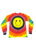 Vintage Anvil Tag Tie Dye Smiley Long Sleeve T Shirt Small 90s Hippie Skater