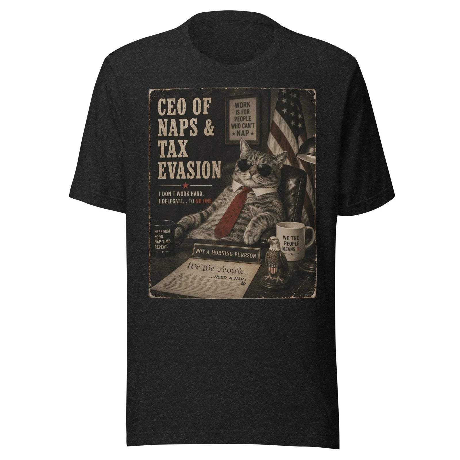 CEO of Naps & Tax Evasion Funny Cat T-Shirt