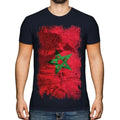 MOROCCO GRUNGE FLAG MENS T-SHIRT TEE TOP AMERRUK AL-MA?RÉB ELME?RIB MOROCCAN