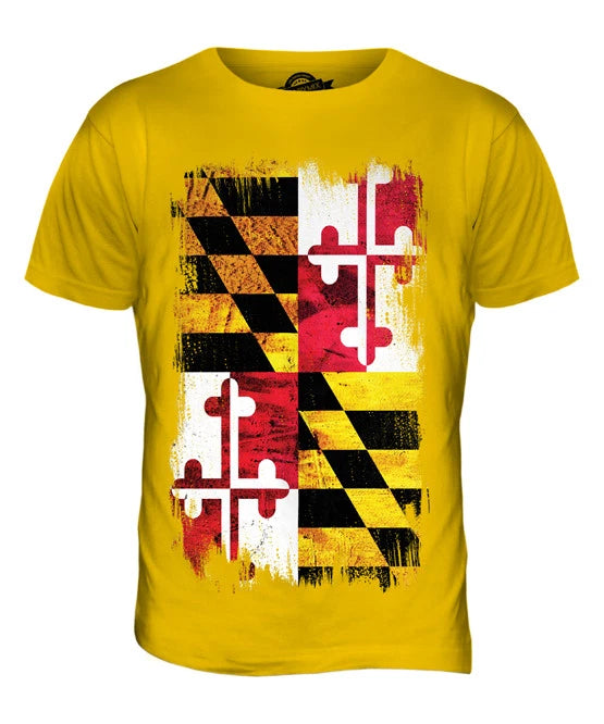 STATE MARYLAND GRUNGE FLAG MENS T SHIRT TEE SHIRT XS S M L XL 2XL 3XL