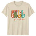 Fall Vibes Womens T-Shirt Thanksgiving Autumn Thanksgiving Gift For Her