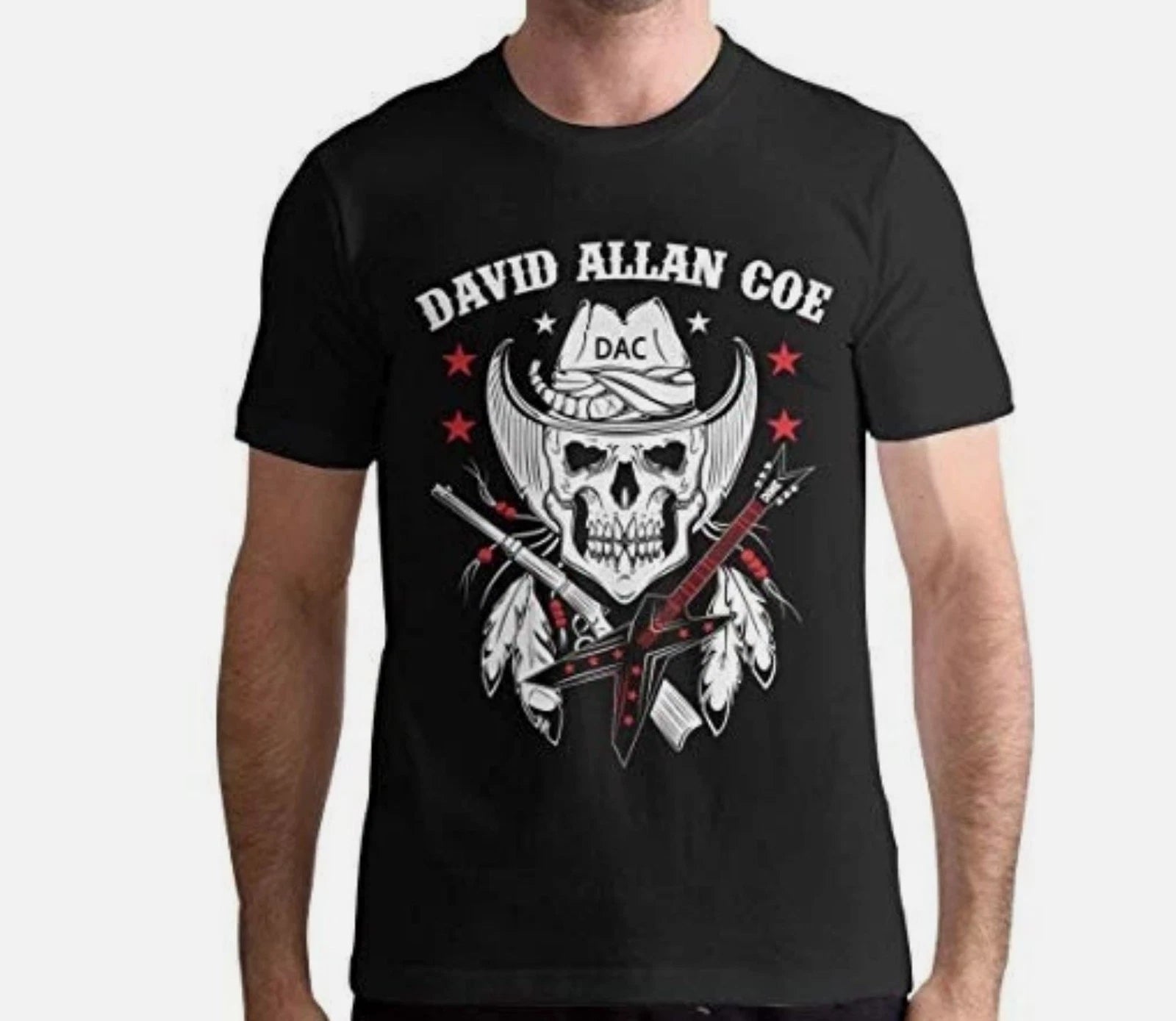 David Allan Coe Mans T-shirt Black Tee All Sizes short sleeve