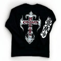 Vintage Y2K Counts Kustoms Shirt Size Large Black Flames Cross Las Vegas Grunge