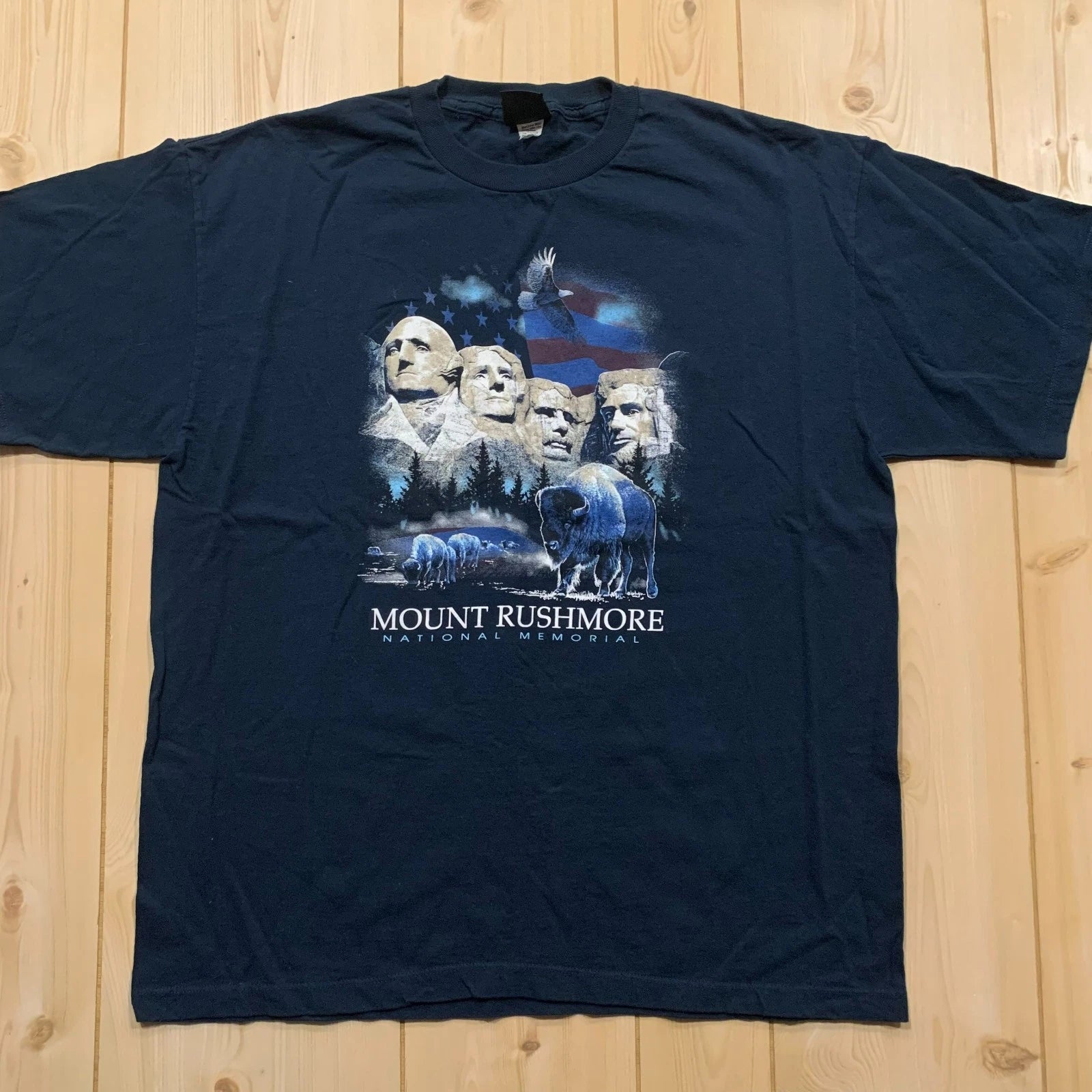 Vintage Y2K Prairie Mountain Mount Rushmore National Memorial T-Shirt Size XL