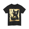 Funny Cat Ramen Graphic Tee Japanese Kawaii Anime Cat T-Shirt-5XL