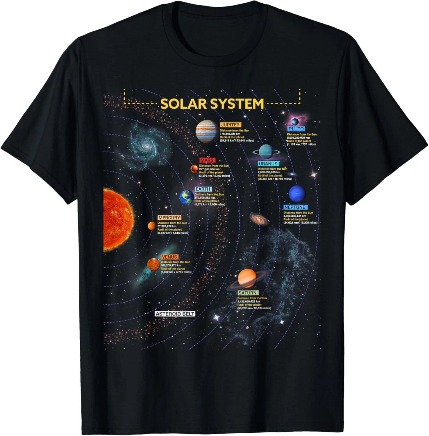 Solar System T Shirt - Perfect Space Enthusiasts Gifts Unisex T-Shirt