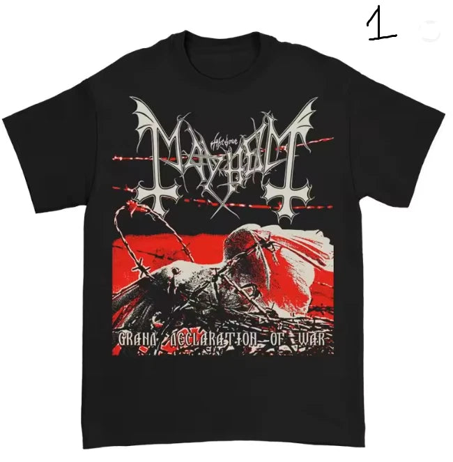 Mayhem Norwegian Band Black Metal Rock American Vintage Punk Street T-Shirt