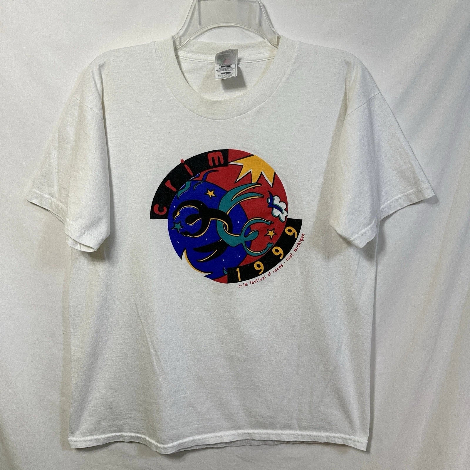 Vintage Crim Festival of Races 1999 Flint Michigan Graphic T-Shirt Road Running