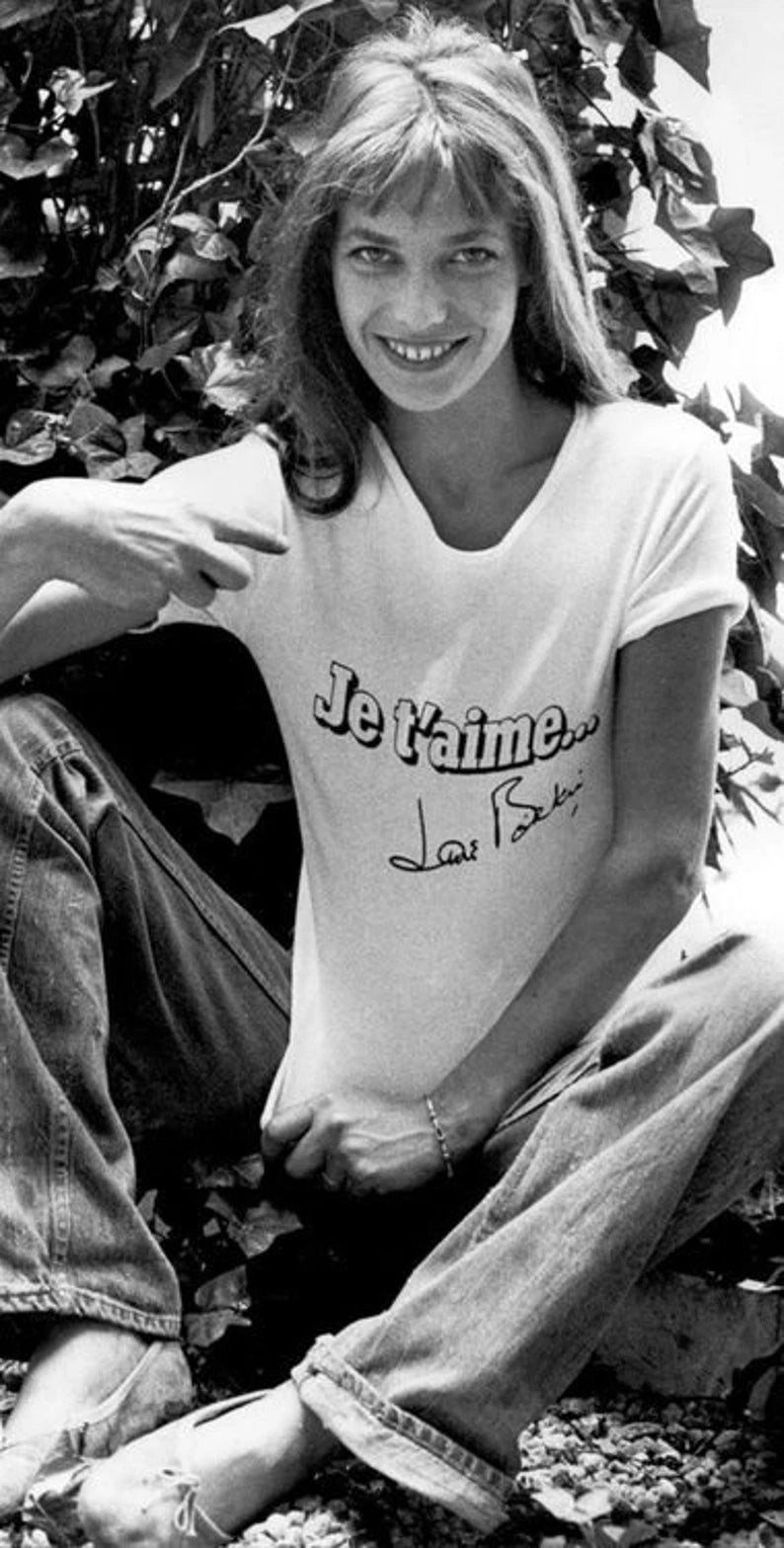 Je t'aime as worn by Jane Birkin T shirt, Music band rock punk roll Unisex Shirt