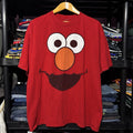 Y2K 2009 Sesame Street Big Face Elmo Graphic T-Shirt Size 2XL