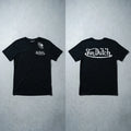 Von Dutch Men's T-Shirt Small Black White Spellout Logo Y2K Graphic Tee NWT