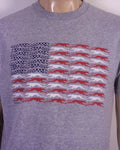 vintage 00s Y2K Pop Art USA Flag Greyhound T-Shirt Dog Pet Animal SZ M