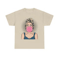 PopArt Girl Bubble Gum Bubble Tshirt unisex heavy cotton