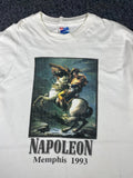 Vintage 90s Napoleon Memphis Exhibition Promo T-Shirt White Hanes Single Stitch