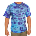 Tie Dye Blue T Shirt Hippie Boho Festival Funky Groovy Colourful Trippy Fun