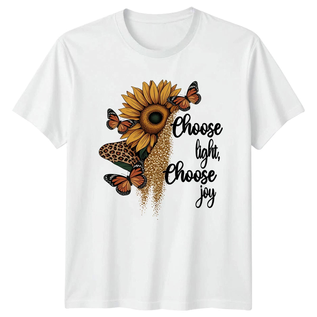Choose Light Choose Joy Womens T-Shirt Affirmation Inspirational
