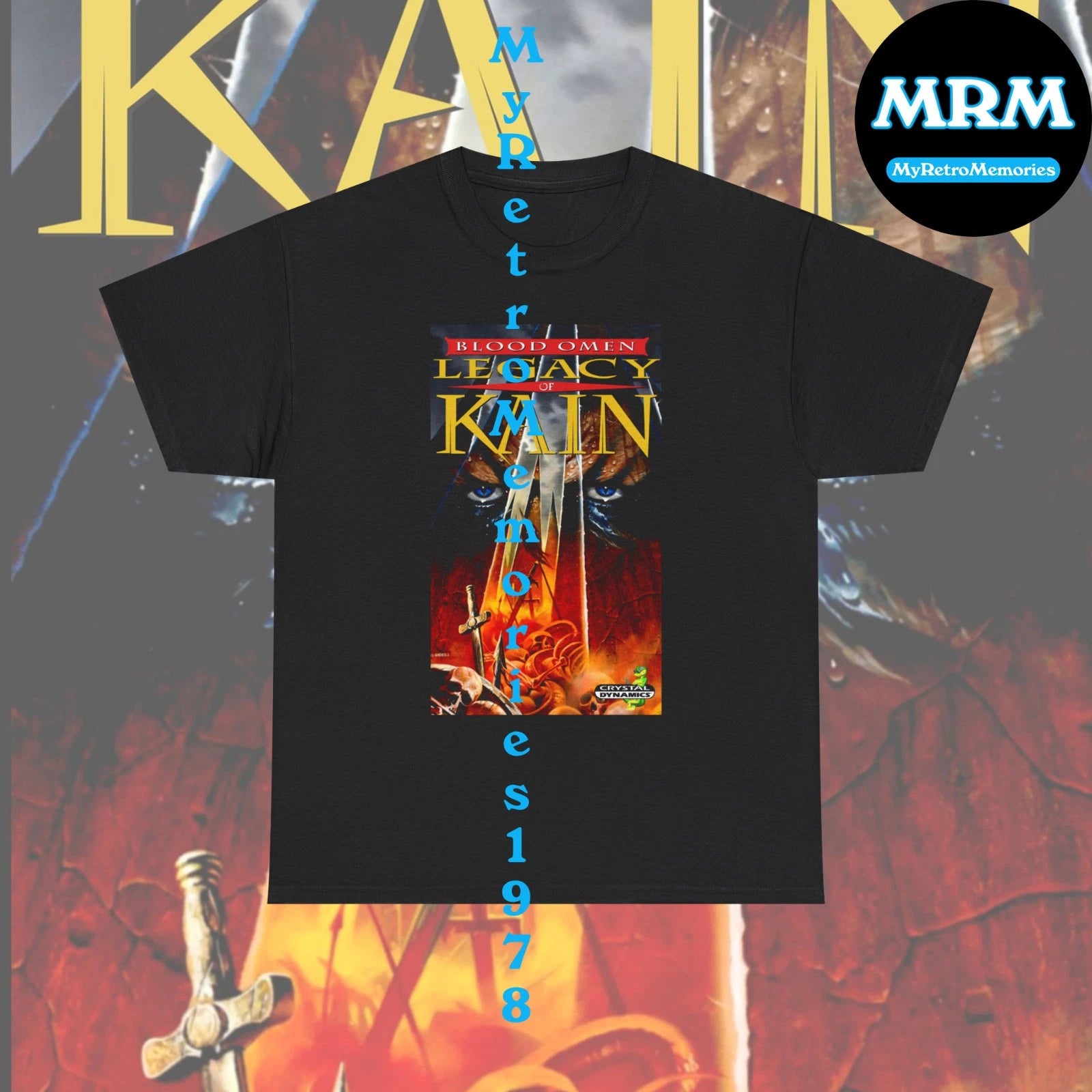 Blood Omen Legacy of Kain Black T-Shirt S-5XL Tee PS1 Playstation PSX Low Price!