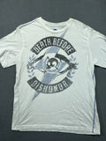 Vintage Skully Death Before Dishonor T Shirt Mens Large White Skull T Shirt Crew
