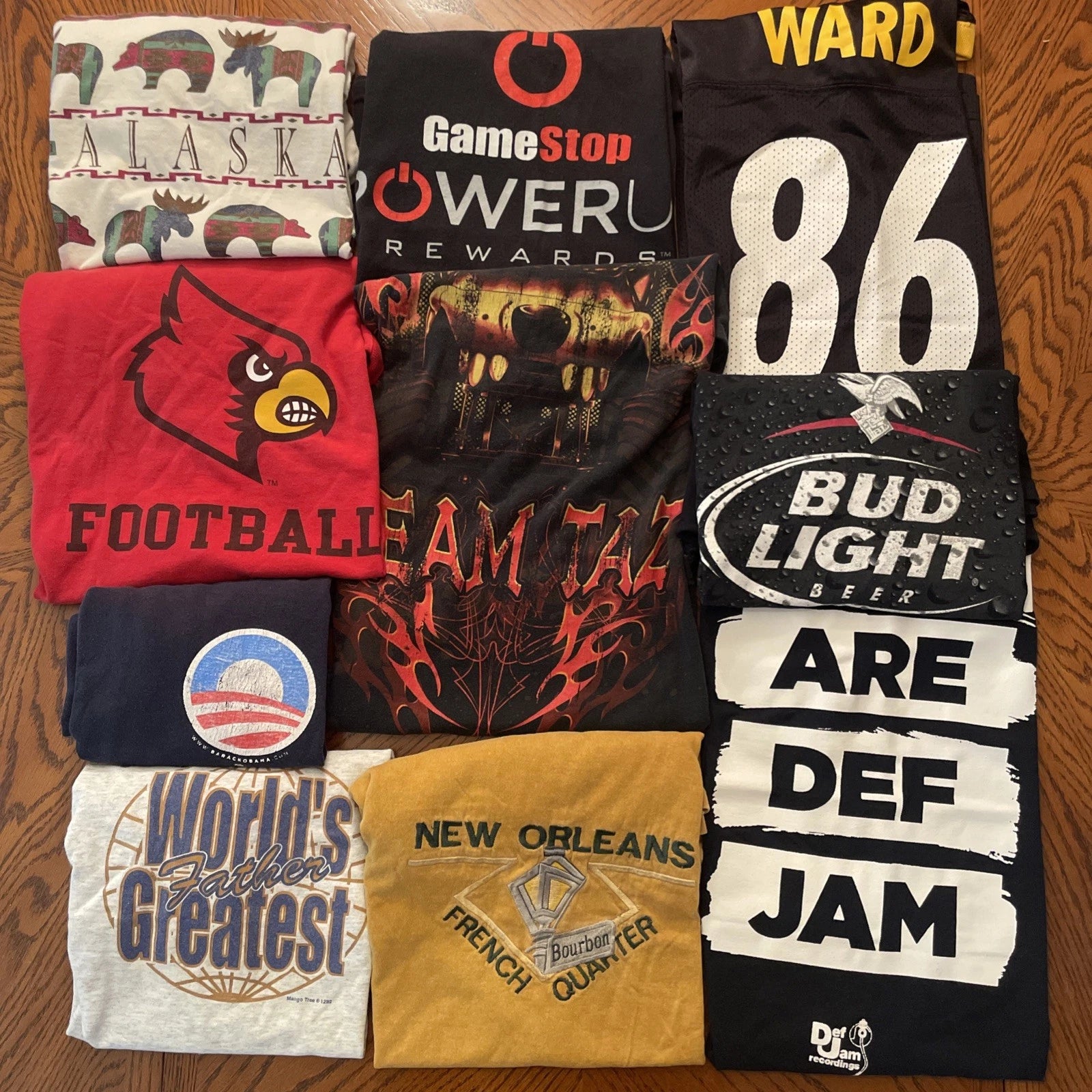 Vintage T-Shirt Lot Of 10 90s Y2K Modern Taz Modern Warfare 3 Steelers Def Jam
