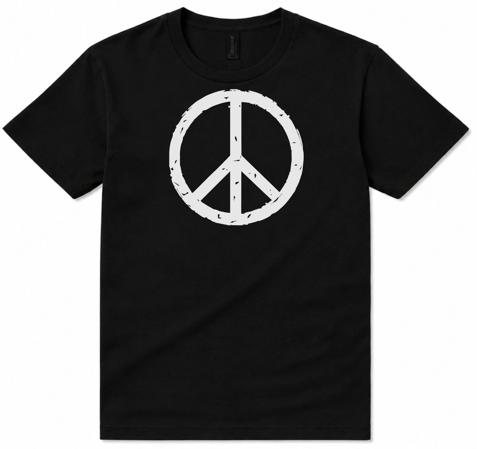 Ban The Bomb Peace Symbol T Shirt CND Anti War Protest Graphic Tee Distressed