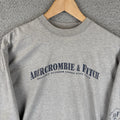 Vintage Abercrombie & Fitch Shirt Mens Medium Heather Gray Crewneck 90s Y2K USA