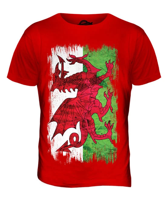 WALES GRUNGE FLAG MENS T SHIRT TEE SHIRT XS S M L XL 2XL 3XL 4XL 5XL