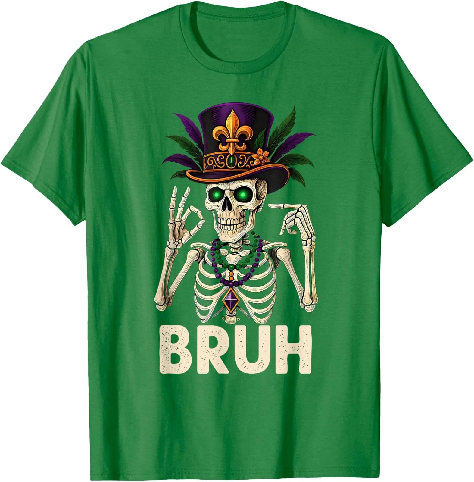 67 Bruh Mardi Gras Six Seven Funny Skeleton Carnival Unisex T-Shirt