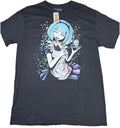 Kawaii KRYPT Anime Nurse Graphic T Shirt Black Horror Goth Streetwear Large