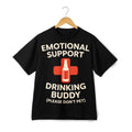 Emotional Support Drinking Buddy Please Don't Pet Funny Alcohol Humor T-Shirt
