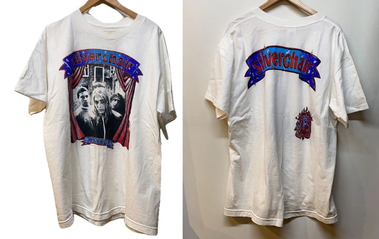 Other Brands T Shirt 90s Silverchair on Tour Photo Print Hem Double S-5XL
