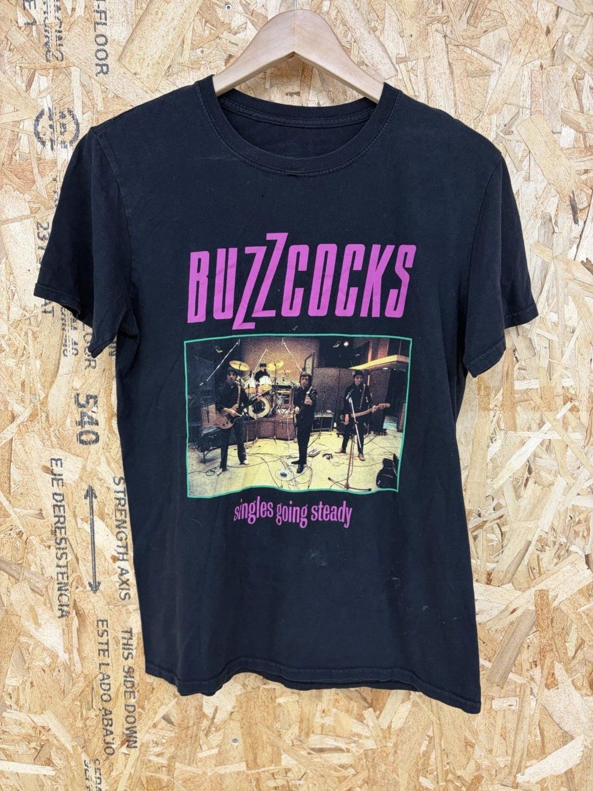 Buzzcocks Singles Going Steady Band Men’s T Shirt Black L LARGE British Punk