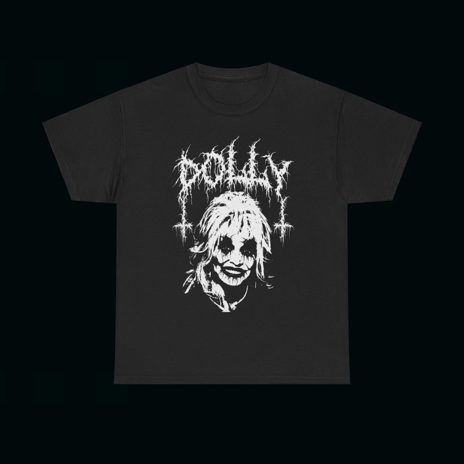 Dolly Parton Black Metal T Shirt Grunge Y2K Country Emo Goth Punk Death Skull