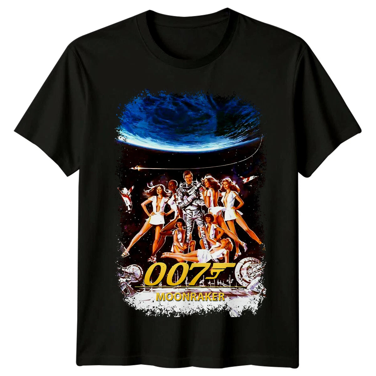 Moonraker (1979) Movie Poster Inspired T-Shirt Retro 80s Tee