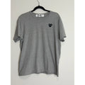 Comme des Garcons Play Grey T-Shirt Black Heart Logo XL Men's CDG Tee