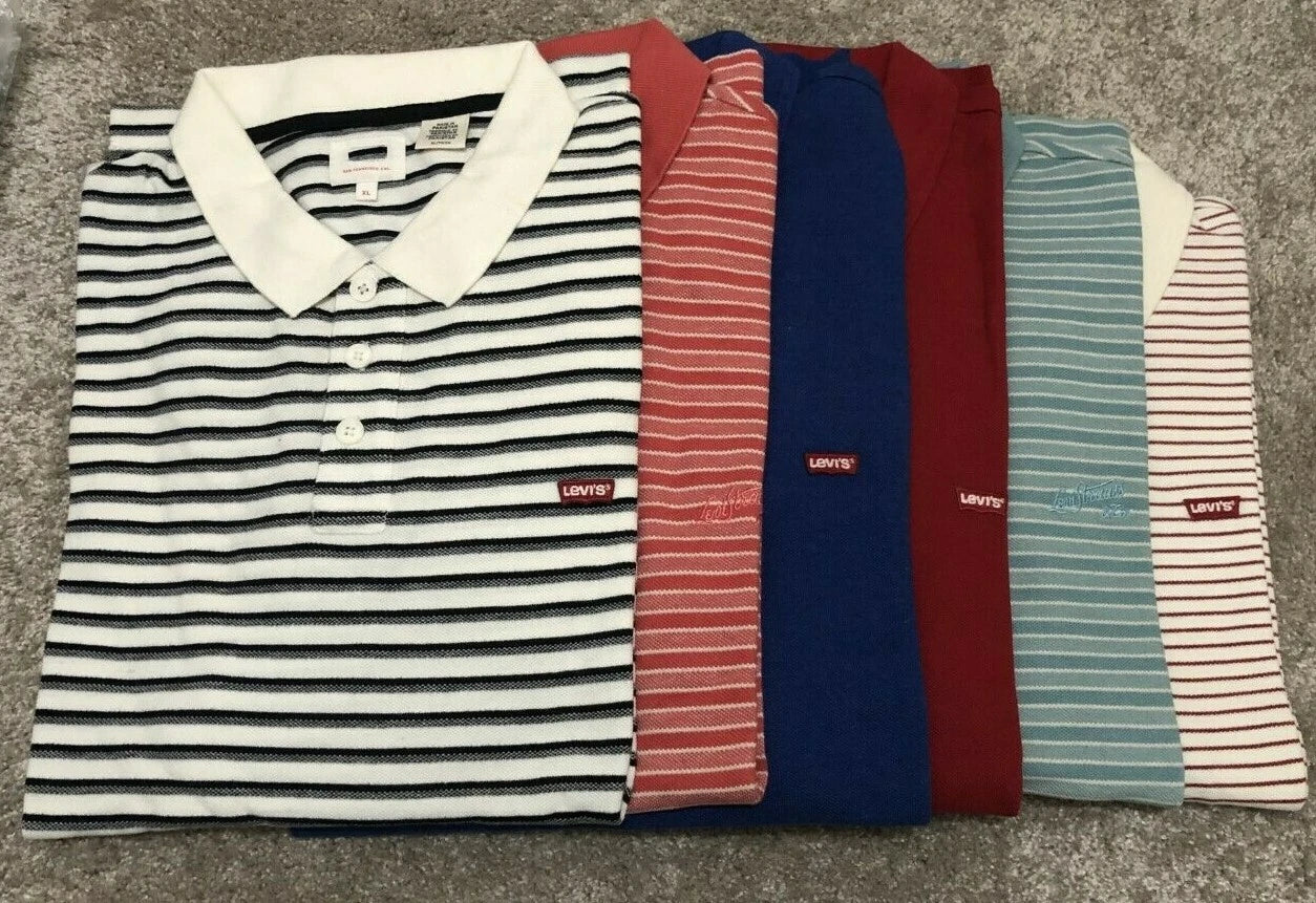 Levi's Mens Cotton Short Sleeve Housemark Pique Polo Shirt T shirt S M L XL 2XL