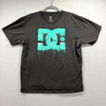 DC Trademark T-Shirt Men Large Charcoal Gray Graphic Everyday Crew Skate Y2K Tee