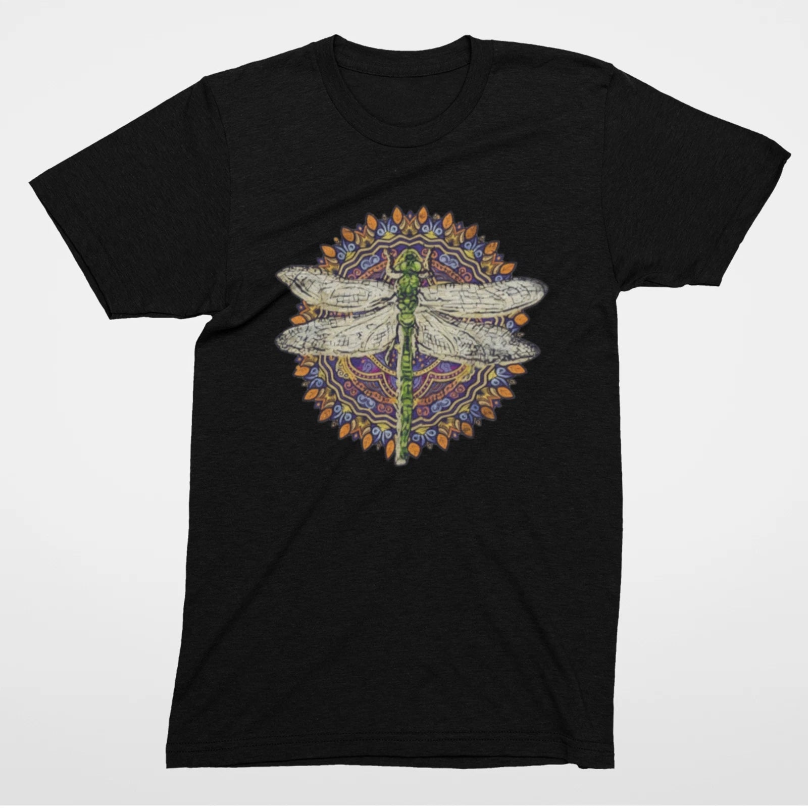 Psychedelic Dragonfly Shirt Mandala Vintage Boho Graphic Tee
