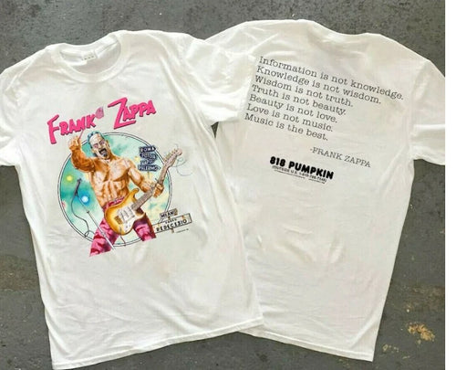 1988 Frank Zappa Pumpkin T-shirt, Vintage 80s Frank Zappa Style Graphic Shirt