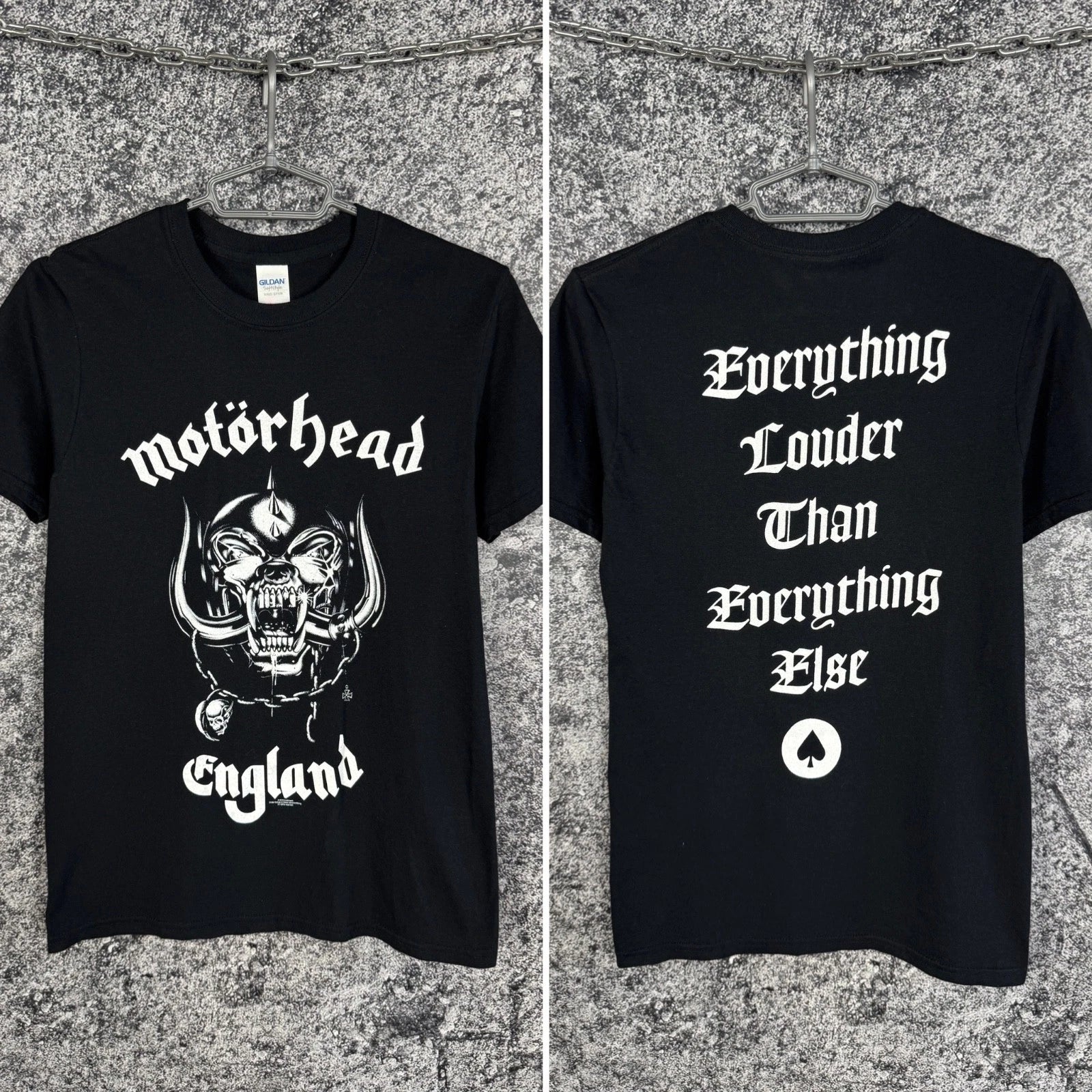 Motorhead England Band Black T-Shirt Graphic Tee Metal Rock Punk Size S