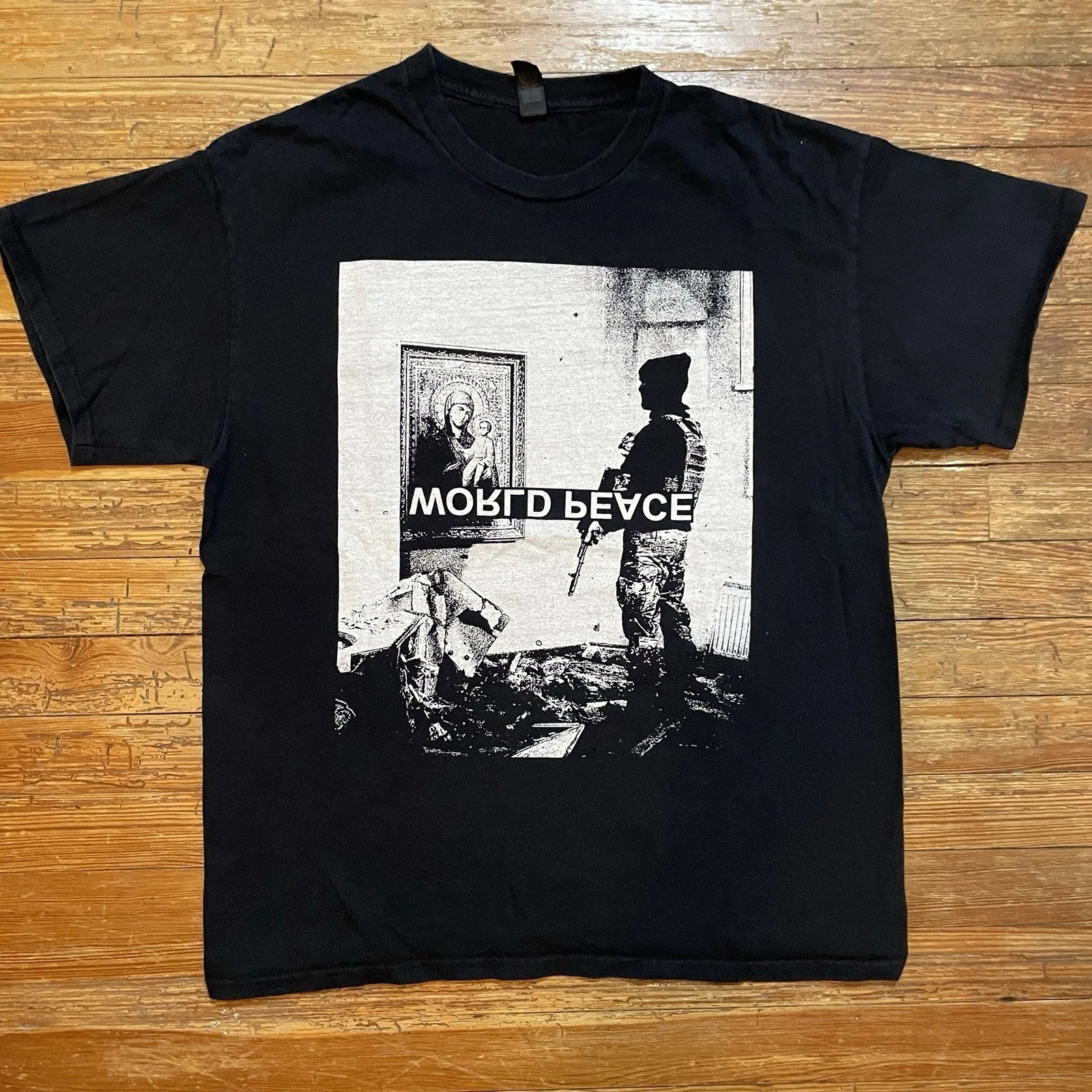 World Peace Shirt Size Large Band Tour Grindcore Punk Hardcore Noise Protest
