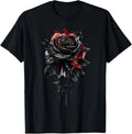 Black Rose Flower Botanist Garden Flower Rose T-Shirt