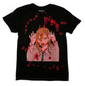Chainsaw Man New Adult T-Shirt - Bloody Horned Girl Under Dripping POWER