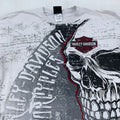 Harley-Davidson T-Shirt Mens Large White Skull Daytona Bike Week 2010 y2k