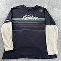 Billabong Y2K Graphic Long Sleeve T-Shirt XL Black Men Vintage Surf Skate Retro