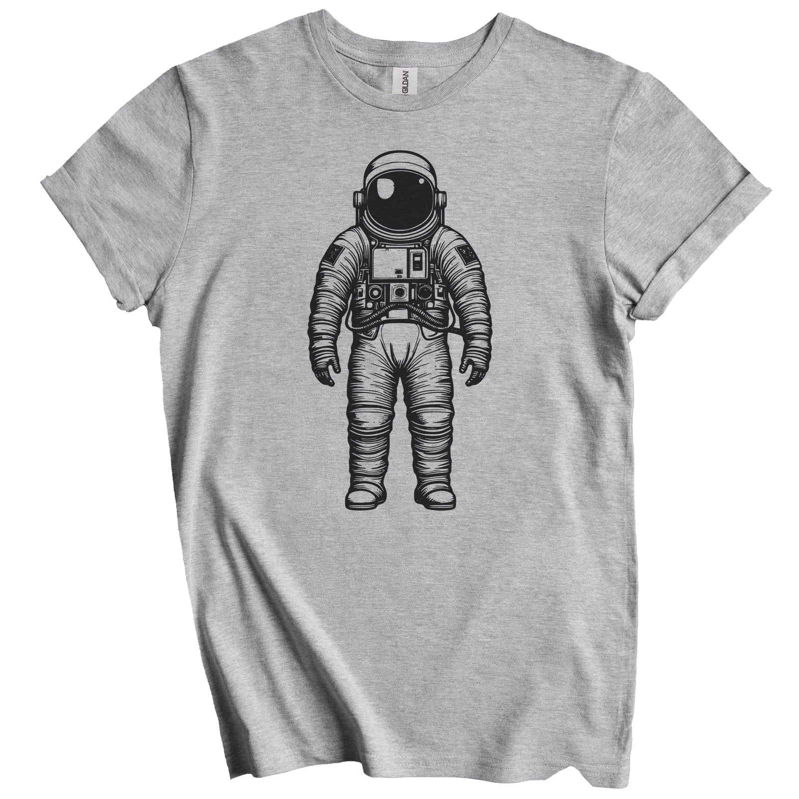 Retro Spaceman Astronaut T-Shirt - Minimalist Space Science Shirt