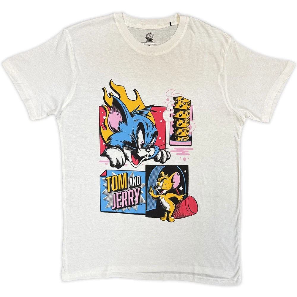 Tom & Jerry Pop Art Authorized Mens T-Shirt