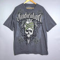 Vindication T-shirt Mens Size 2XL Y2K Skull  Goth Grunge AOP Skate
